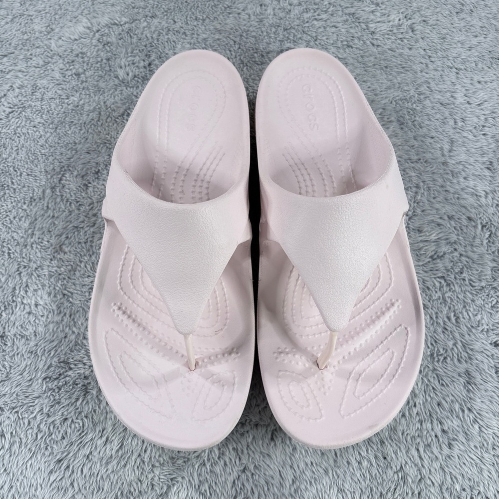 Crocs Kadee Flip Flop Womens Pink Summer Sandals Size 8 Lightweight Comfort‎